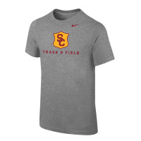 USC Trojans Youth Nike Gray Track/Field Core Cotton T-Shirt